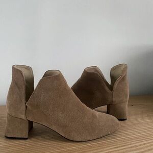 Zara Tan Suede Ankle Boots